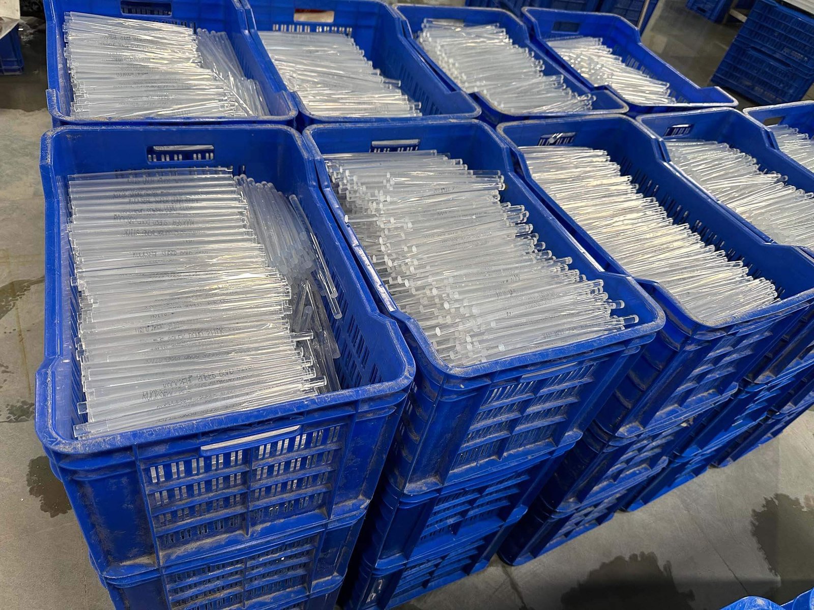 Factory Floor Crate Sorting Line