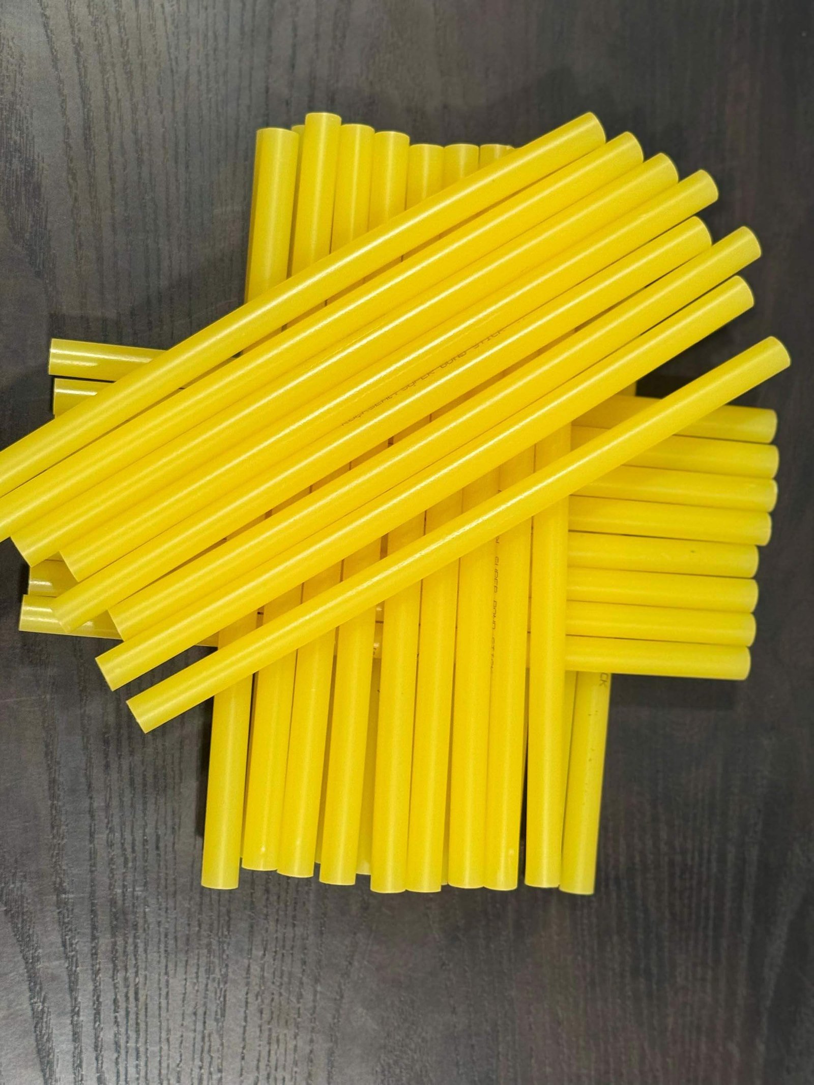 Yellow Hot Melt Glue Sticks Batch